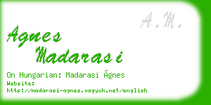 agnes madarasi business card